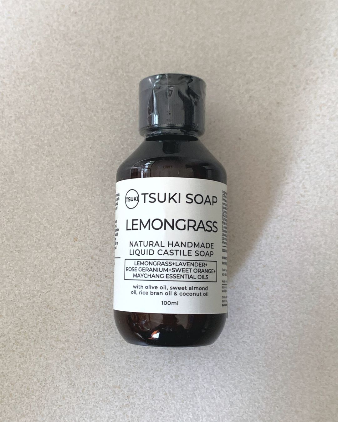 Lemongrass Liquid Castile Soap - 100ml Travel Size