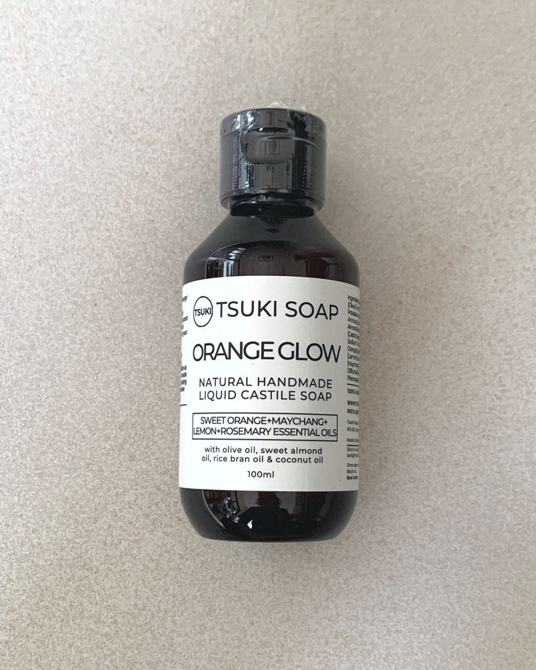 Orange Glow Liquid Castile Soap - 100ml Travel Size