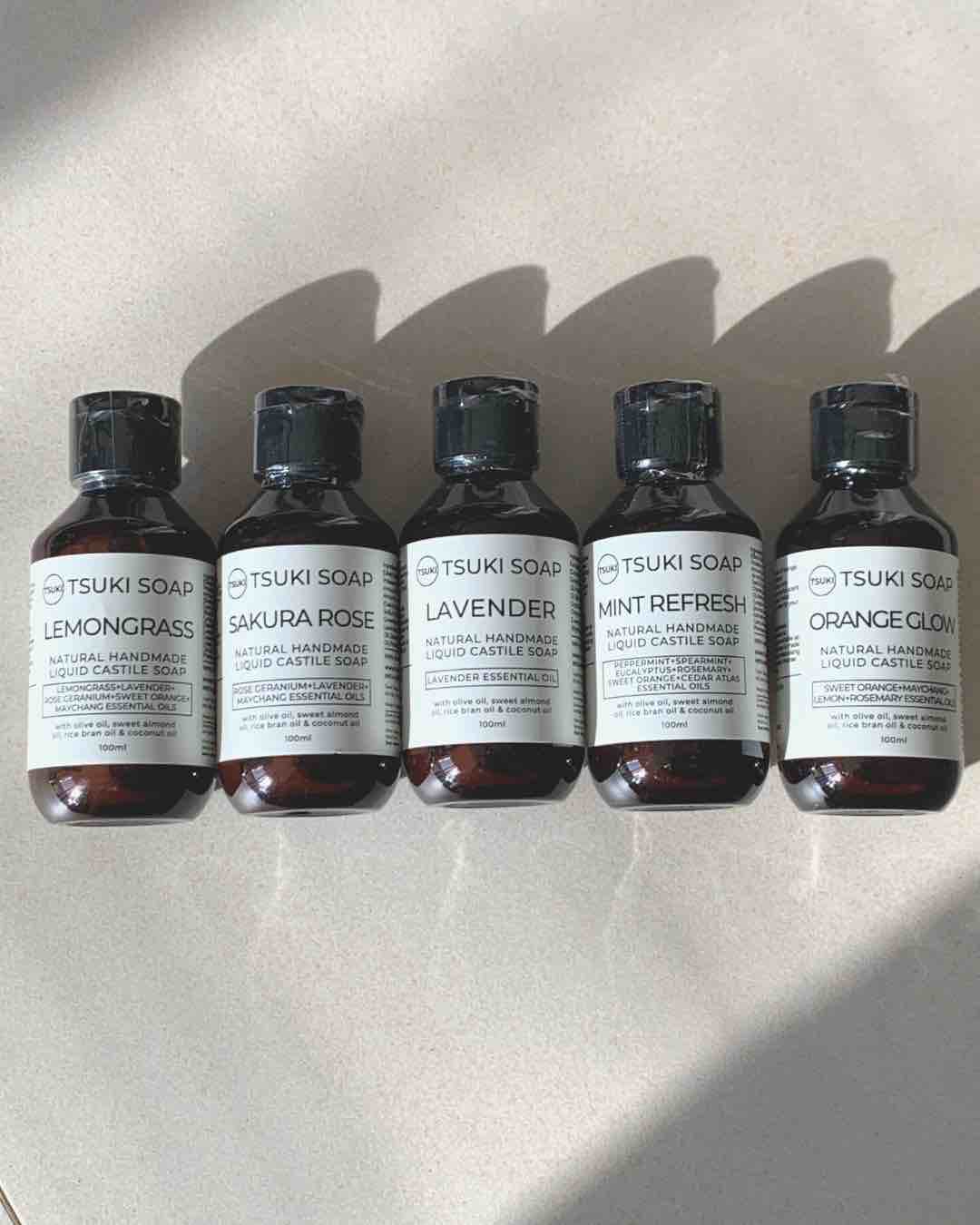 Lemongrass Liquid Castile Soap - 100ml Travel Size