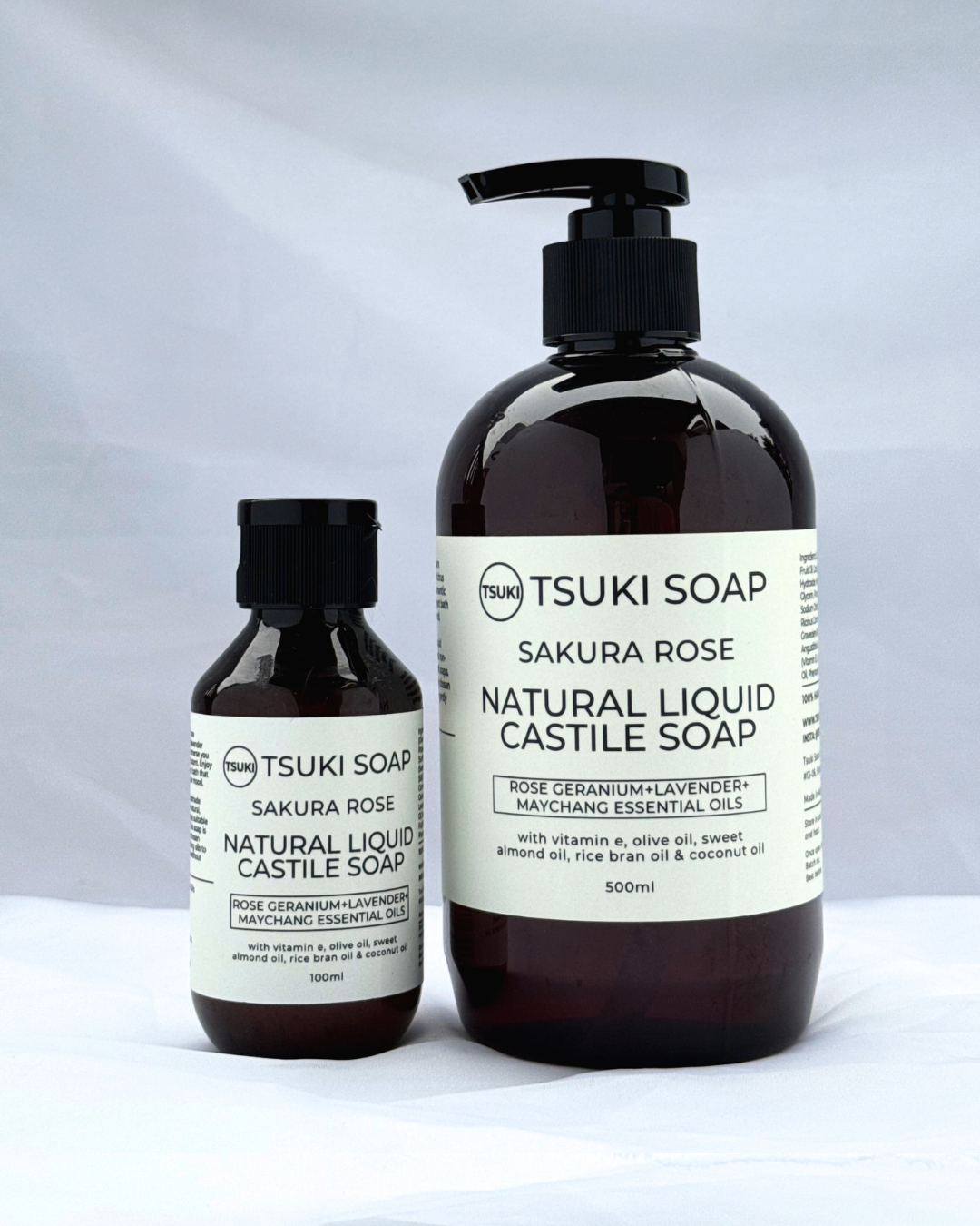 Sakura Rose - Handmade Natural Liquid Castile Soap