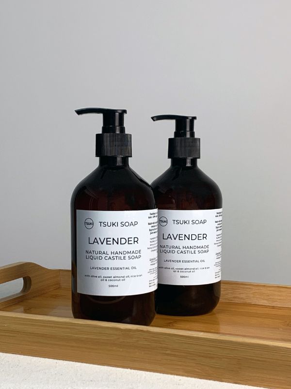 lavender liquid castile soap two tray